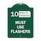 Signmission Must Use Flashers Choose Your Limit Minute Parking, Green & White Alum, 18" x 24", GW-1824-23867 A-DES-GW-1824-23867 - alternate 1